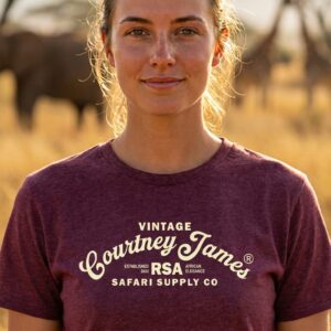 Vintage Safari Supply Co Crew Tee - Burgundy