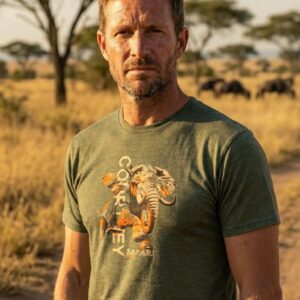 Charging Bull Crew Tee - Military